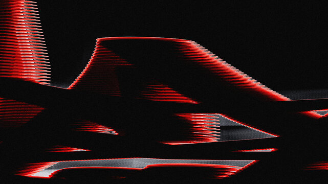 Grainy red and black digital glitch background with scanline effect