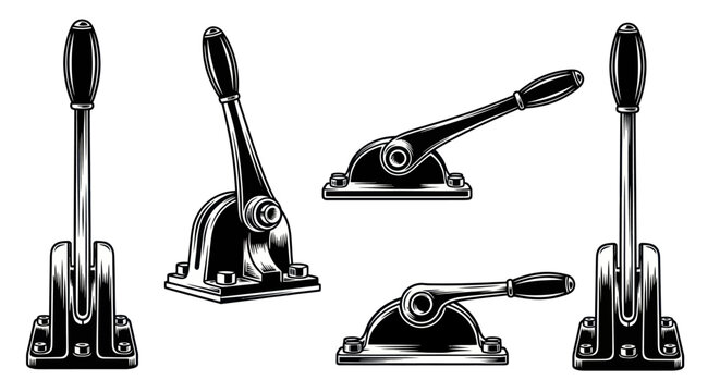 Vintage leverage tool illustrations