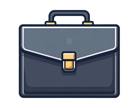 Professional Business Briefcase Office Bag on Transparent Background PNG