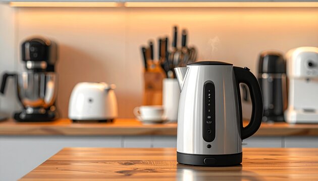 "Contemporary kitchen with appliances"