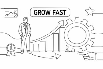 Fototapeta premium Business Growth Performance