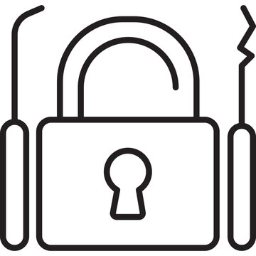 Lock Picking Vector Icon