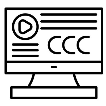 Subtitles Vector Icon