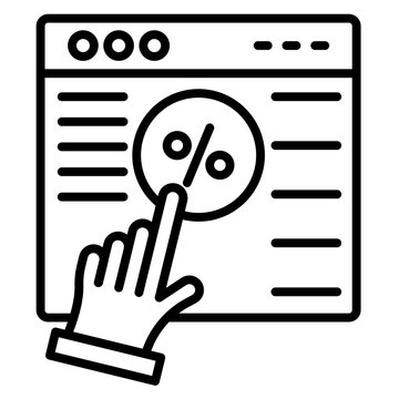 Click Rate Vector Icon