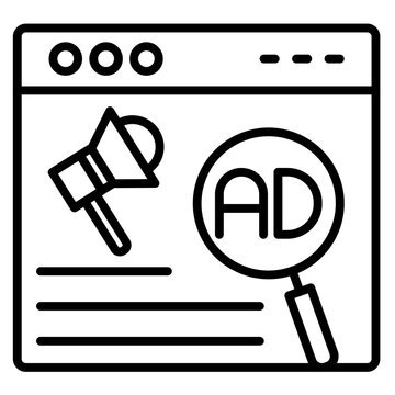 Search Ads Vector Icon