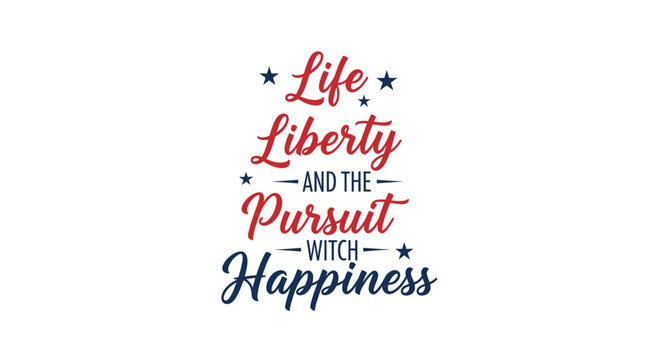 American Patriotic Quote Typography Design.