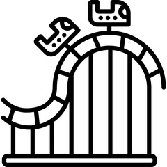 Roller Coaster Vector Icon © SAMDesigning