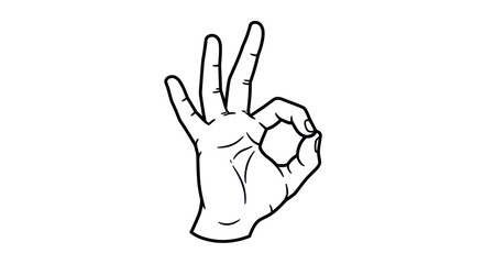 Fototapeta premium Hand showing okay gesture
