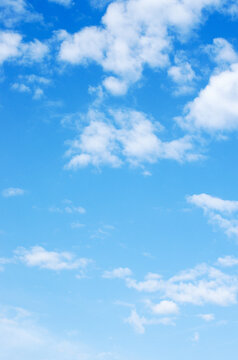 White clouds in blue sky