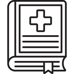 Obraz premium Medical Book Vector Icon
