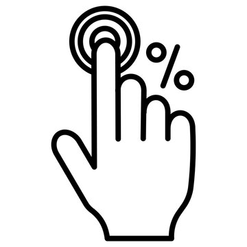 Click Through Vector Icon
