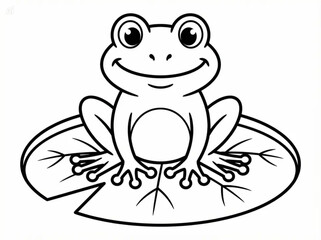 Fototapeta premium funny frog cartoon