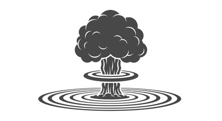Mushroom cloud explosion icon © Parade