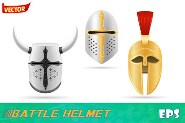 Obraz premium ancient battle weapons stock set icons vector illustration