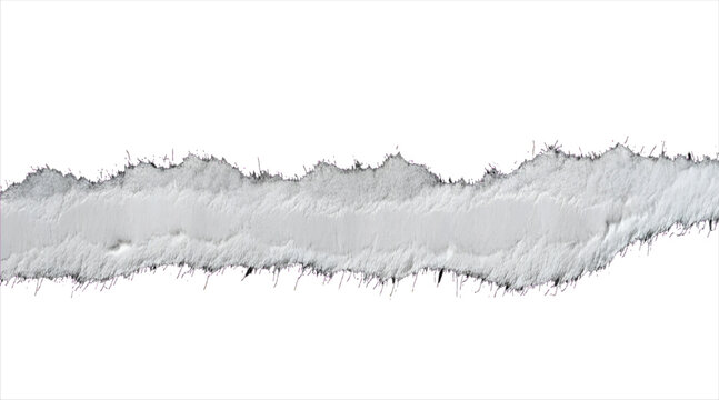 Realistic torn paper edge isolated strip for collage and design