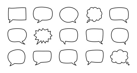 Fototapeta premium speech bubble burst and thought balloon vector template collection