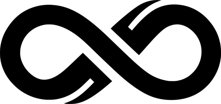 Boundless Eternity Symbol: A sleek, minimalistic representation of the infinity symbol, conveying the concept of limitless potential, eternal continuity, and everlasting nature. 