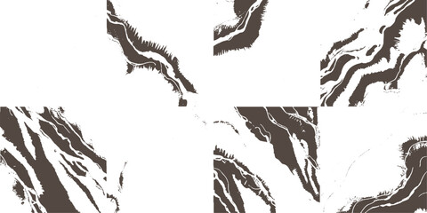 Obraz premium Abstract brown river delta patterns on white background texture
