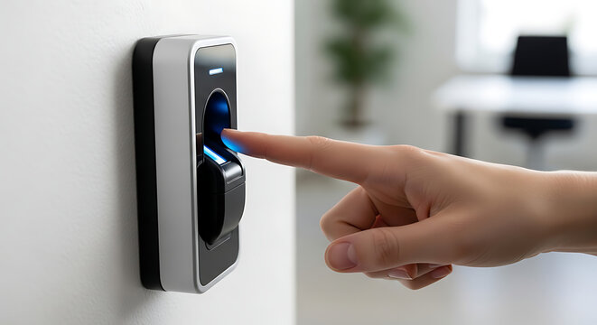 Biometric fingerprint scanner security system for access control and identification technology