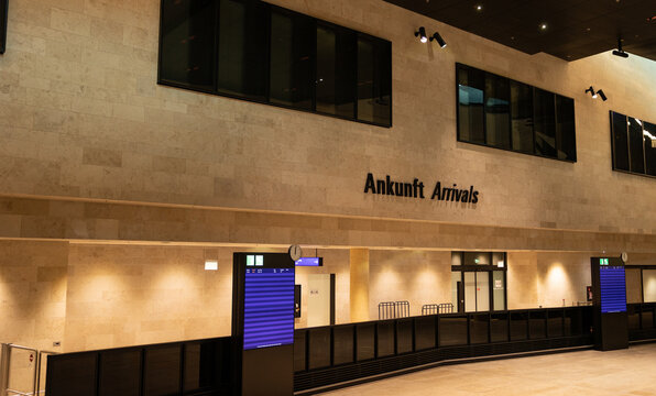 Airport Frankfurt am Main, Germany, April 11, 2026. - Arrival area of the new Terminal 3 at Frankfurt am Main Airport.