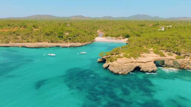 Cala Mondrago, Mallorca, Majorca, Balearic Islands, Spain