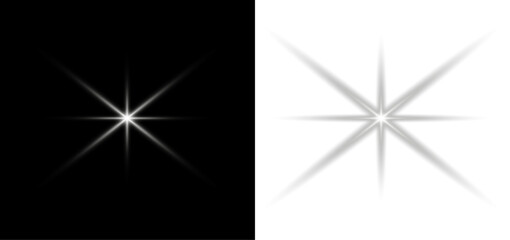 White glowing star sparkle light shine bright flare burst magic abstract background. © LIUBOV