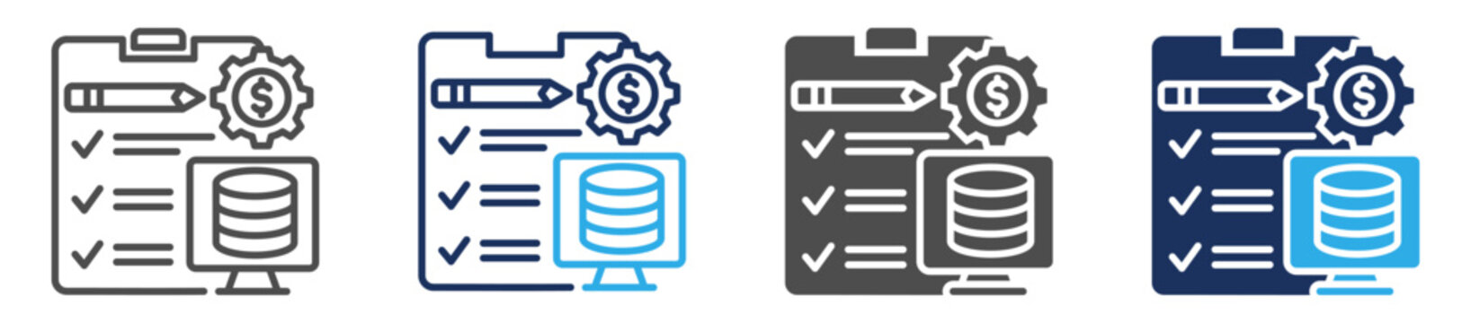 edi fact icon set multi concept