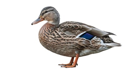 Obraz premium Mallard duck, brown feathers, wildlife animal, bird profile