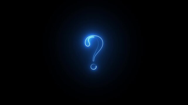 rad Three Dimensional Question Mark On white Screen Platform ?