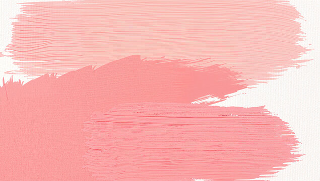 コーラルピンクの筆跡が広がるあたたかな抽象背景素材