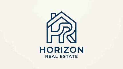 Fototapeta premium Horizon Real Estate Company Logo Design.