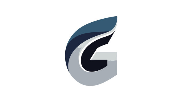 Grey and blue logo letter G.