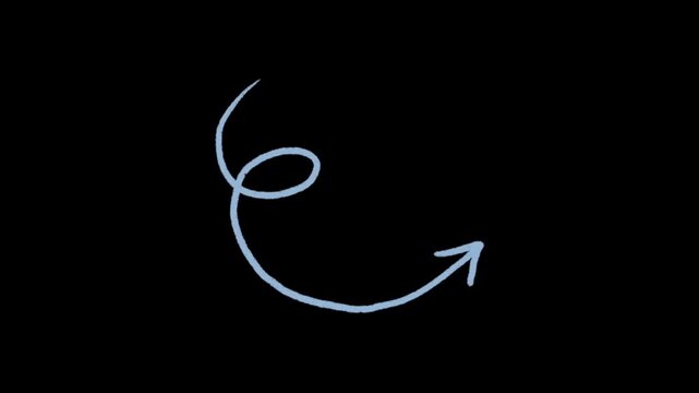 A mesmerizing video of a swirling arrow on a dark background