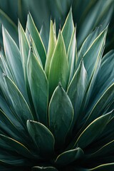 Obraz premium Agave plants, possibly with long, pointed, succulent leaves