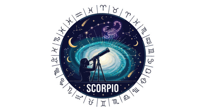 Scorpio zodiac sign astronomical symbol.