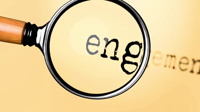 Engagement under close examination. Focusing on Engagement, analyzing it, taking a closer look. Concentrating on Engagement, reviewing it, searching for answers