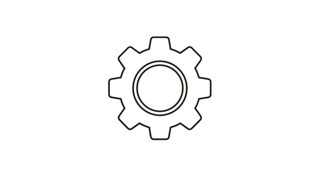 Gear icon mechanical symbol cog.