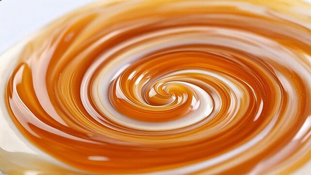 Swirl of caramel and cream