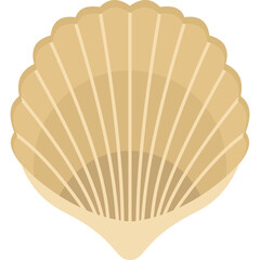 Bivalve Mollusks Icon Flat Design, Clam Shell Seafood Symbol, Marine Life Illustration, Ocean Animal Icon © icon