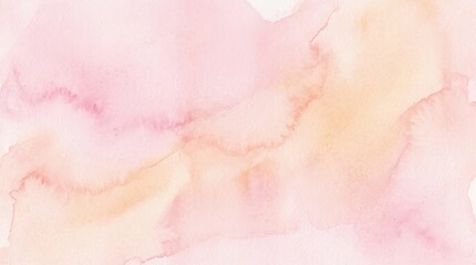 Fototapeta premium Soft pink and peach abstract watercolor background, calming pastel design for beauty and wellness branding, seamless flowing texture, airy gentle light, no logos