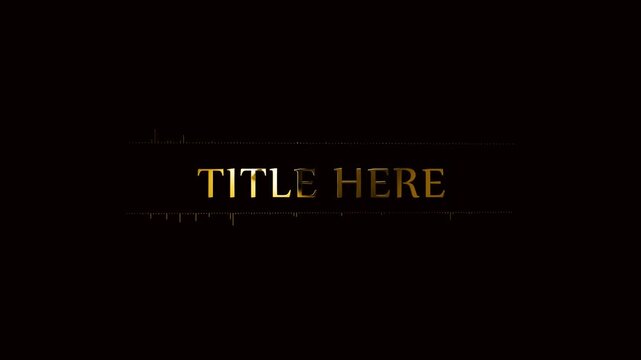 luxury gold title with empty text on the green screen background