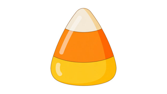 A colorful candy corn icon on transparent background