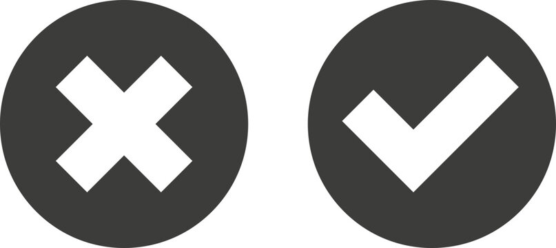 Check Mark and Cross Icons