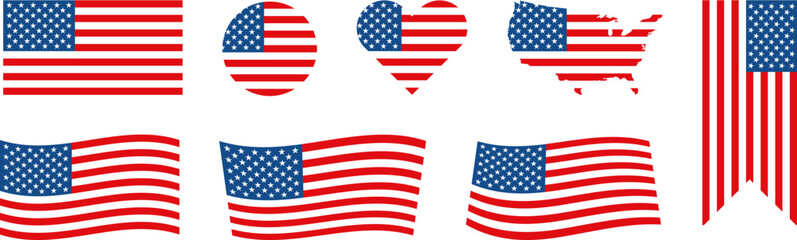 Fototapeta premium American Flag Collection