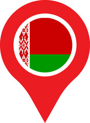 Obraz premium Belarus Location Pin