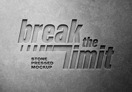 Stone Logo Mockup &ndash; Debossed Branding Presentation (PSD)