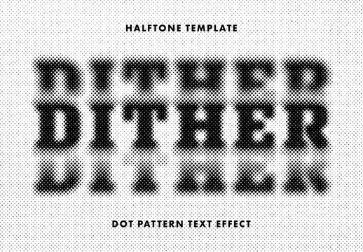 Dot Pattern Text Effect &ndash; Halftone Typography for Logo, Poster & Branding (PSD)