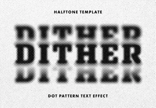 Dot Pattern Text Effect – Halftone Typography for Logo, Poster & Branding (PSD)