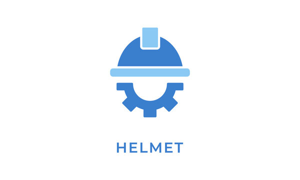 Helmet vector icon isolated on white background