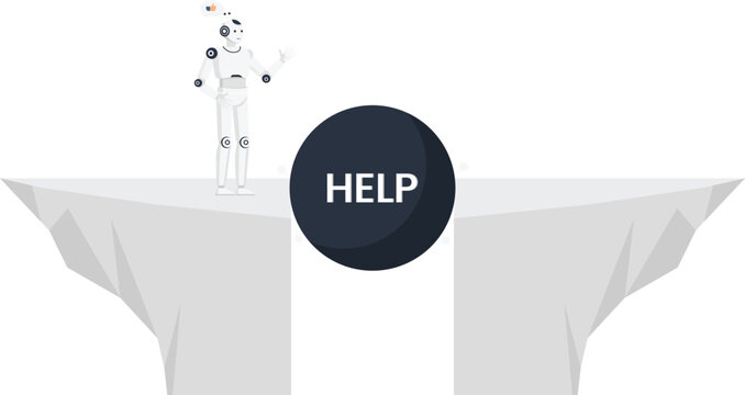 Robot assistance technical support problem solving artificial intelligence customer service bridging gap digital solution modern technology chatbot help business challenge